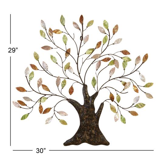 Brown & Green Metal Traditional Wall Décor